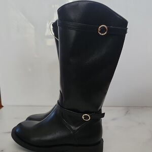 Girl's Black Riding Boots
